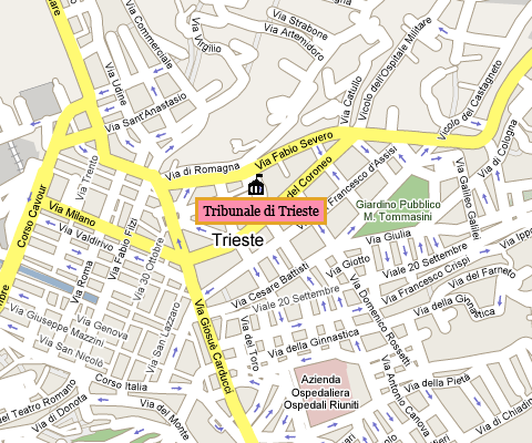 Mappa cartografica di Trieste